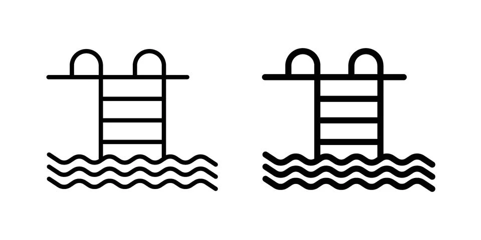 Swimming pool icon set. Vector EPS 10 Stockillustratie