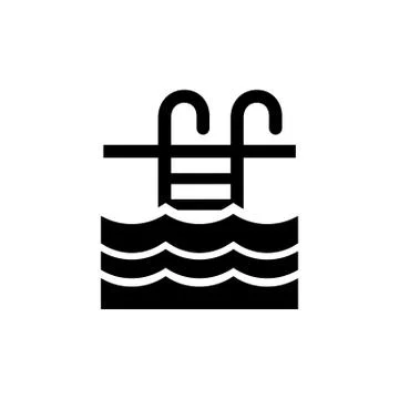 Swimming pool icon simple flat style vector illustration Stock Illustration