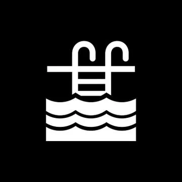 Swimming pool icon simple flat style vector illustration イラスト素材