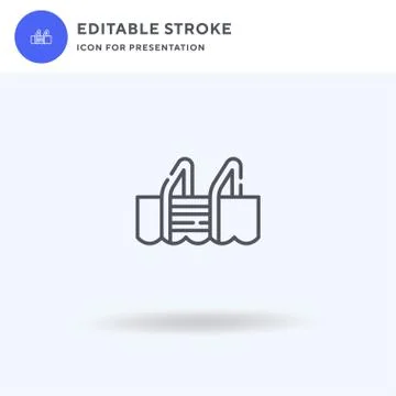 Swimming Pool icon vector, filled flat sign, solid pictogram isolated on whit Stockillustratie