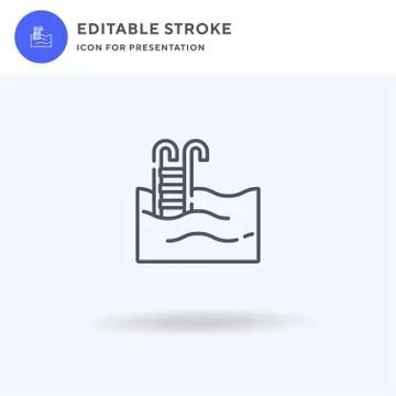 Swimming Pool icon vector, filled flat sign, solid pictogram isolated on white イラスト素材