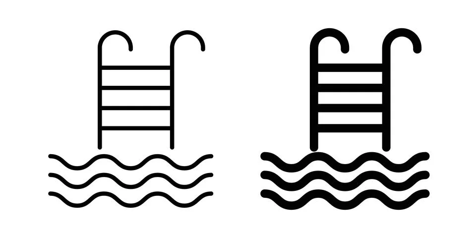 Swimming pool icon vector, symbol, logo illustrations Stockillustratie