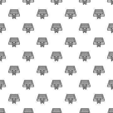 Swimming pool icons seamless pattern on white background 库存插图