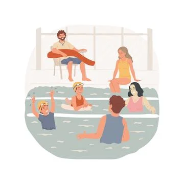 Swimming pool isolated cartoon vector illustration. Stock Illustration