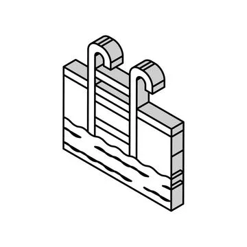 Swimming pool isometric icon vector illustration Stock Illustration