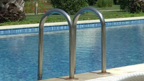 Swimming Pool Ladder Stock Footage 101538885