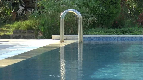 Swimming Pool Ladder Stock Footage 118142348