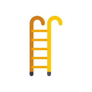 Swimming pool ladder icon representing access and leisure Stock Illustration