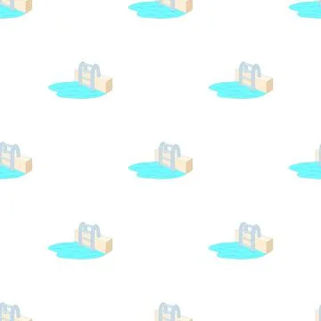 Swimming pool ladder pattern seamless vector Stock Illustration