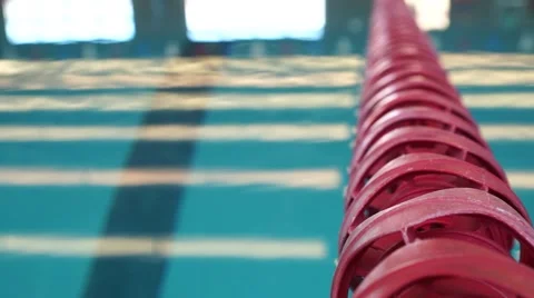 Swimming Pool Lap Divider Stock Footage 40298043