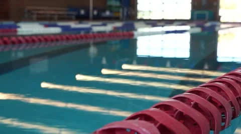 Swimming Pool Lap Divider Stock Footage 40298072