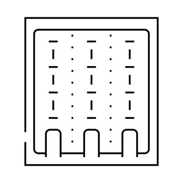 Swimming pool line icon vector illustration Stock Illustration