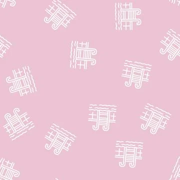 Swimming pool line seamless pattern Stock Illustration