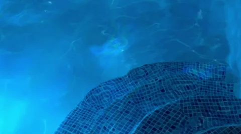 Swimming pool at luxury hotel in night illumination Stock Footage 50681830
