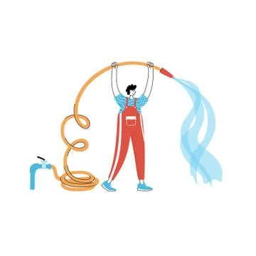 Swimming pool maintenance Stock Illustration