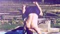 Swimming Pool Man Dives Slow Motion Pool Dive 1950s Vintage Film Home Movie 315 HD Footage
