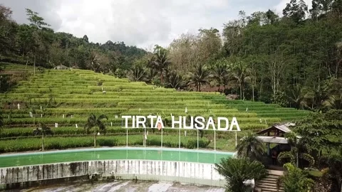 Swimming Pool In The Mountains 스톡 동영상 184360832