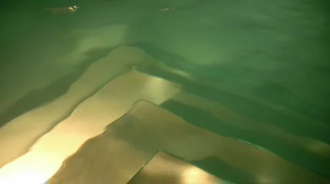 Swimming pool by night 3 Stock Footage 321774