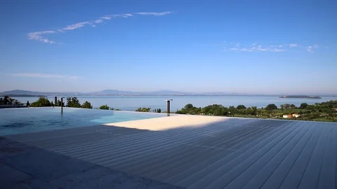 Swimming pool opening Stock Footage 129549914