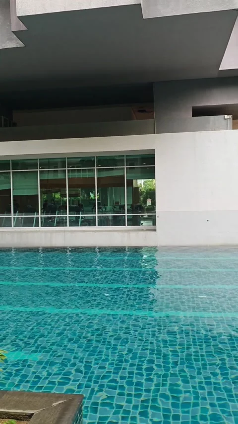 Swimming pool outdoor 스톡 동영상 335663750