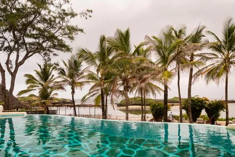 Swimming pool overlooking Stock Photos