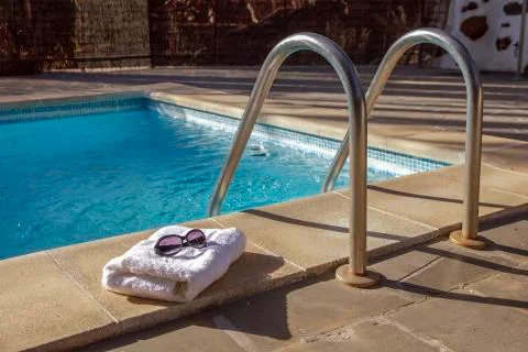 At the swimming pool Stock Photos
