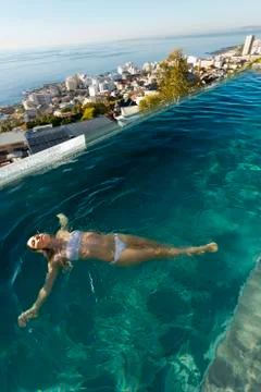 In the swimming pool Foto stock