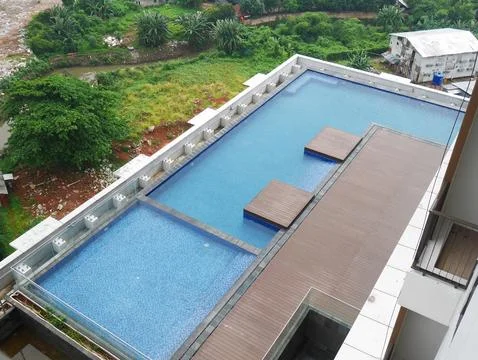 Swimming pool Stockfoto's