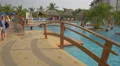 Swimming in the pool at Playa Blanca Hotel in Panama 4k or 4k+ Resolution