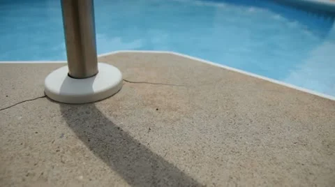 Swimming Pool Rail Dolly Stockbeeldmateriaal 11801370