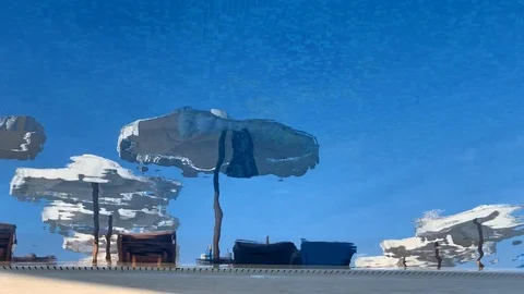 Swimming pool reflection Stock Footage 111585334