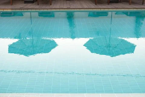 Swimming pool reflection shadow Stock Photos