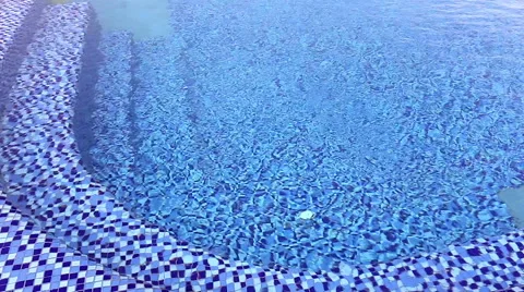 Swimming pool reflections beautiful blue water reflections in a pool 動画素材 53840677