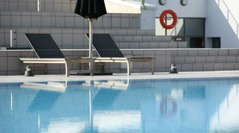 Swimming pool at resort Stock Footage 669124