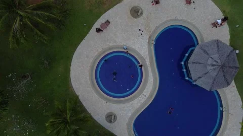 Swimming pool at the resort  Stock Footage 172148138