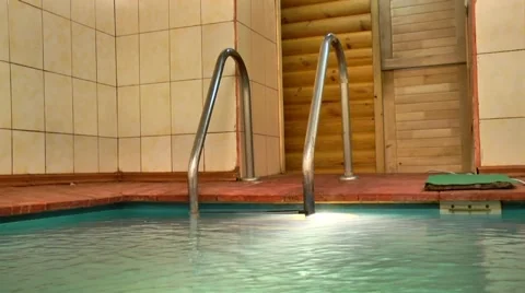 Swimming pool in the sauna . Water Video stock 61269824