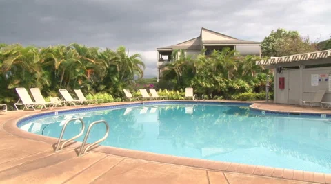 Swimming Pool Scenic 1 Stock Footage 64655543
