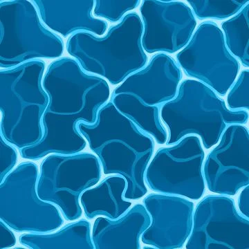 Swimming pool seamless pattern blue water background Stock Photos