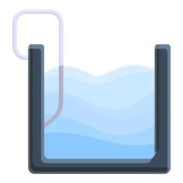 Swimming pool in section icon, cartoon style Stock Illustration