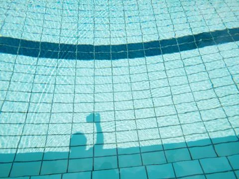 Swimming pool shadow Foto stock