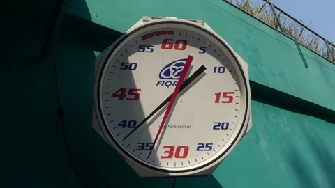 Swimming pool shots including the timer running Stock Footage 140882162