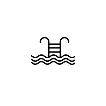 Swimming pool silhouette icon Stock Illustration