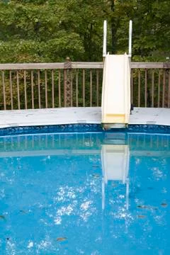 Swimming pool slide Stock Photos