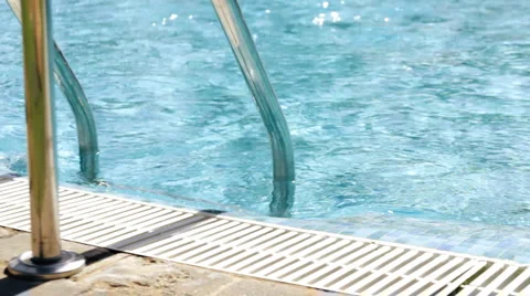 Swimming pool with stairs Stock Footage 1059888