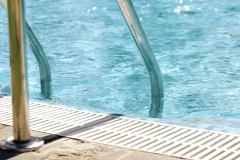 Swimming pool with stairs Stock Footage 1059905