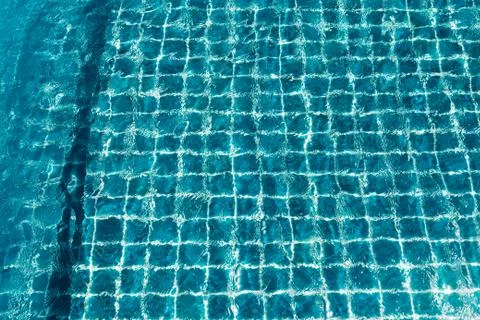 Swimming pool with sunny reflection Foto stock