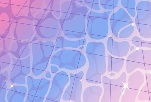 Swimming pool surface with reflection. Stock Illustration