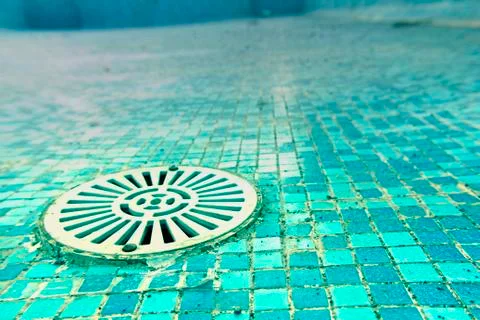 Swimming pool with tiles pattern Stock Photos