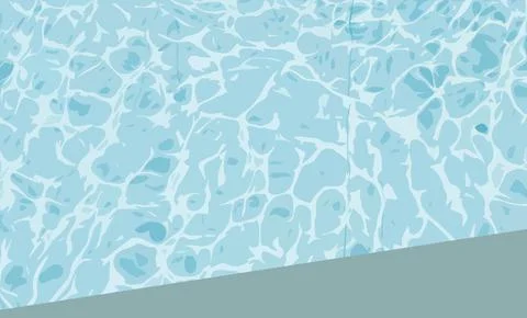 Swimming pool top view background. water ring umbrella lounger Stock Illustration