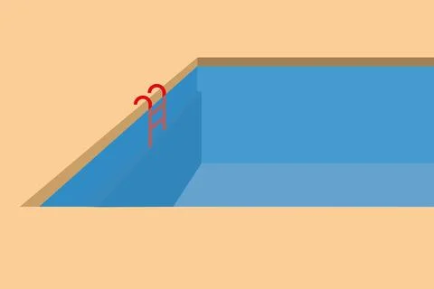 Swimming pool top view background. Stock Illustration